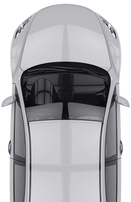 Vue aérienne voiture MUP VTC